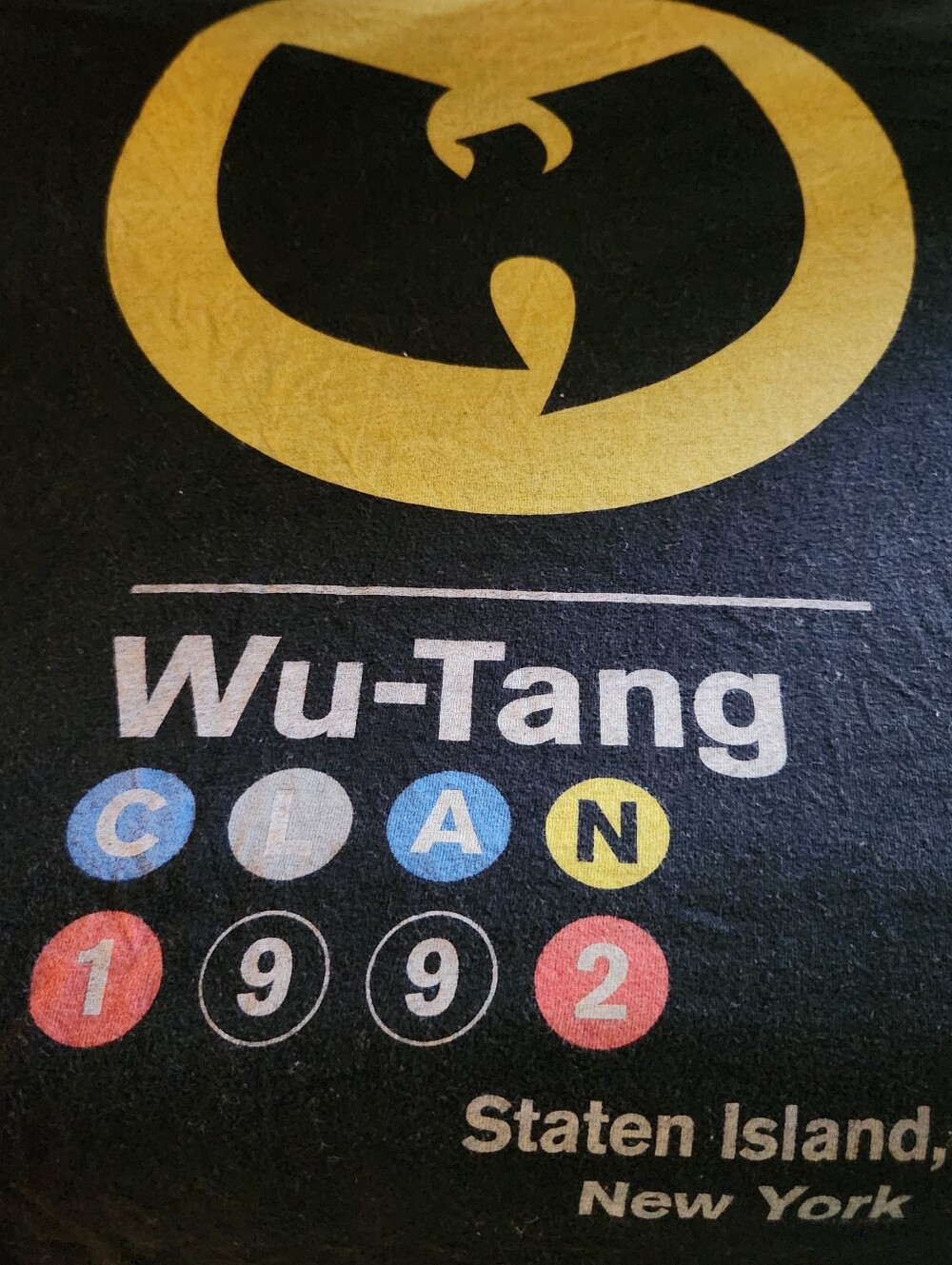 Men's Wu-Tang Clan "1992 Subway Station" Black & Gold T-shirt